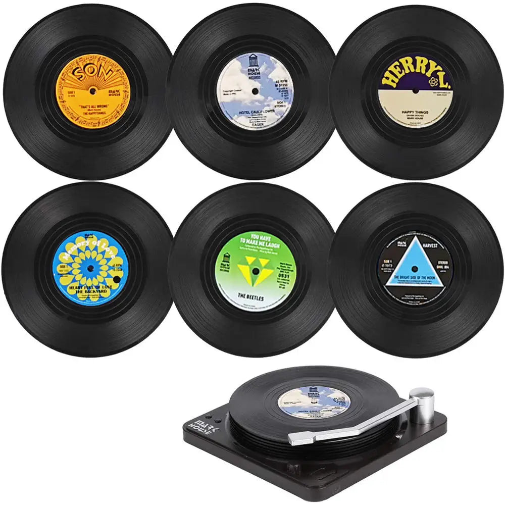 Vinyl Record Coasters