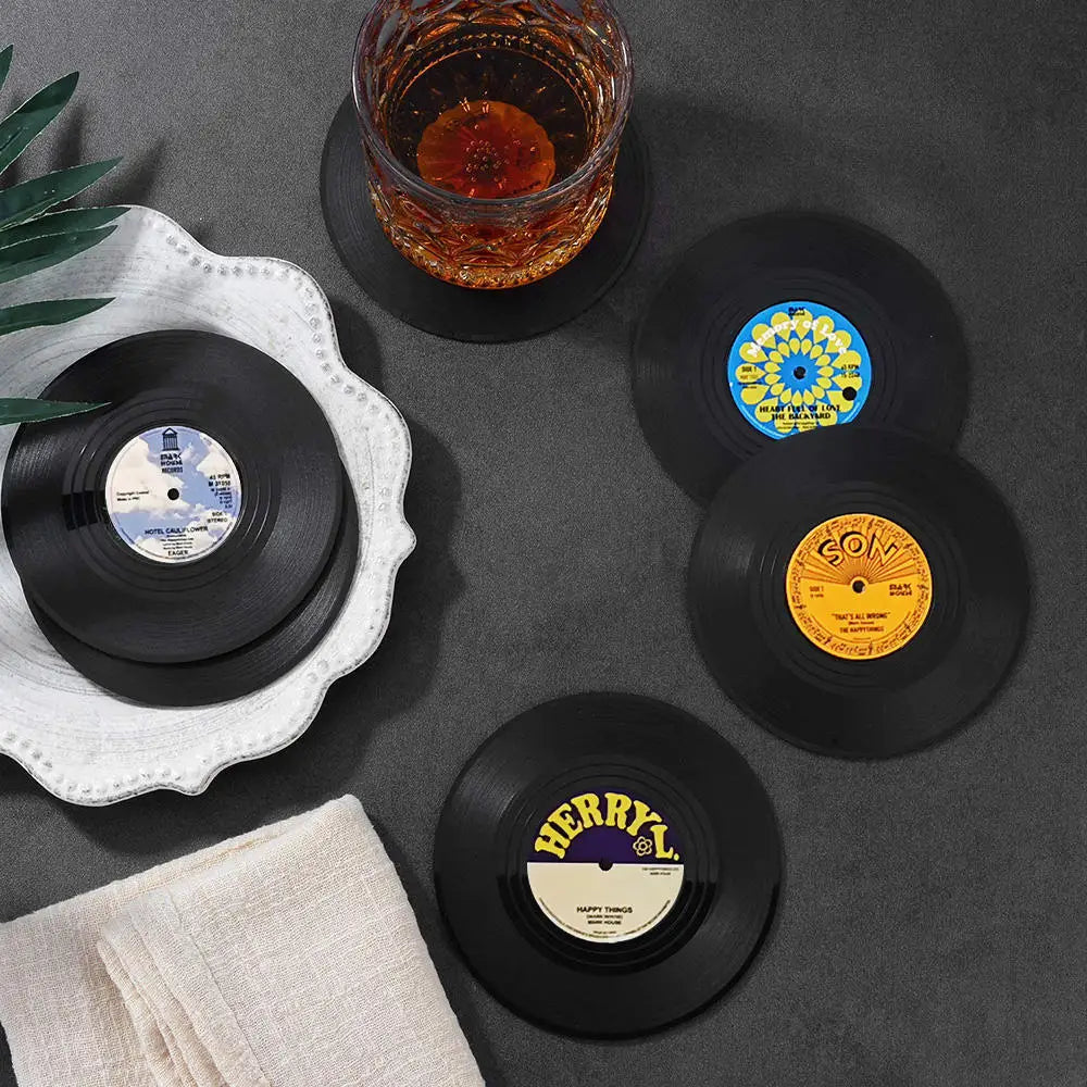 Vinyl Record Coasters