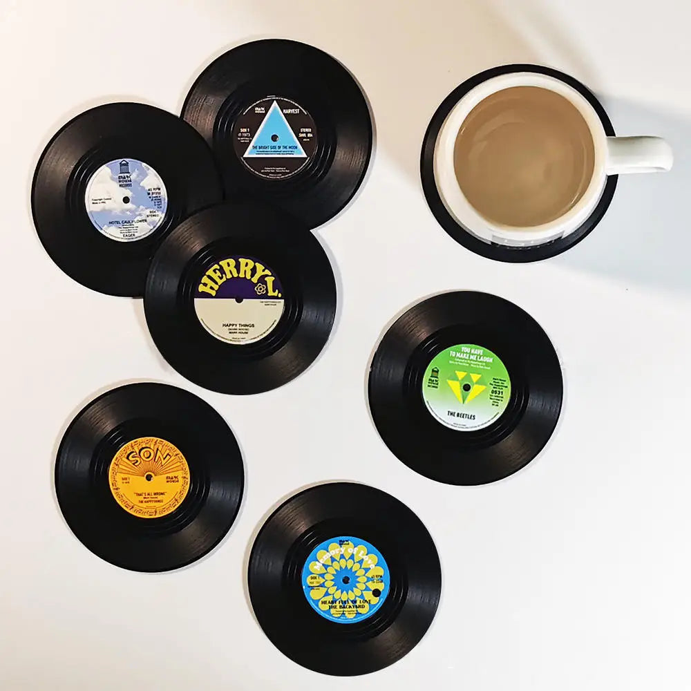 Vinyl Record Coasters