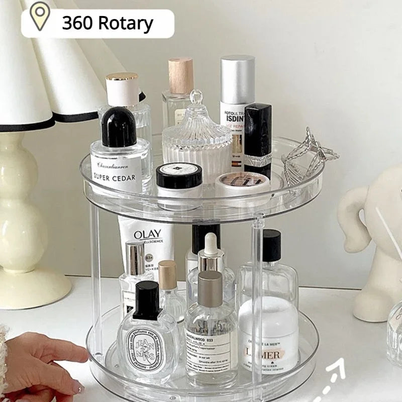 Rotating Cosmetics Shelf