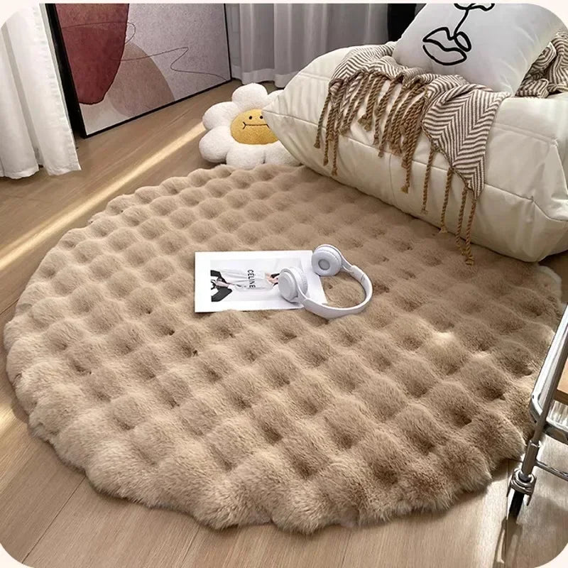 Soft Round Plush Rug (multiple colors)