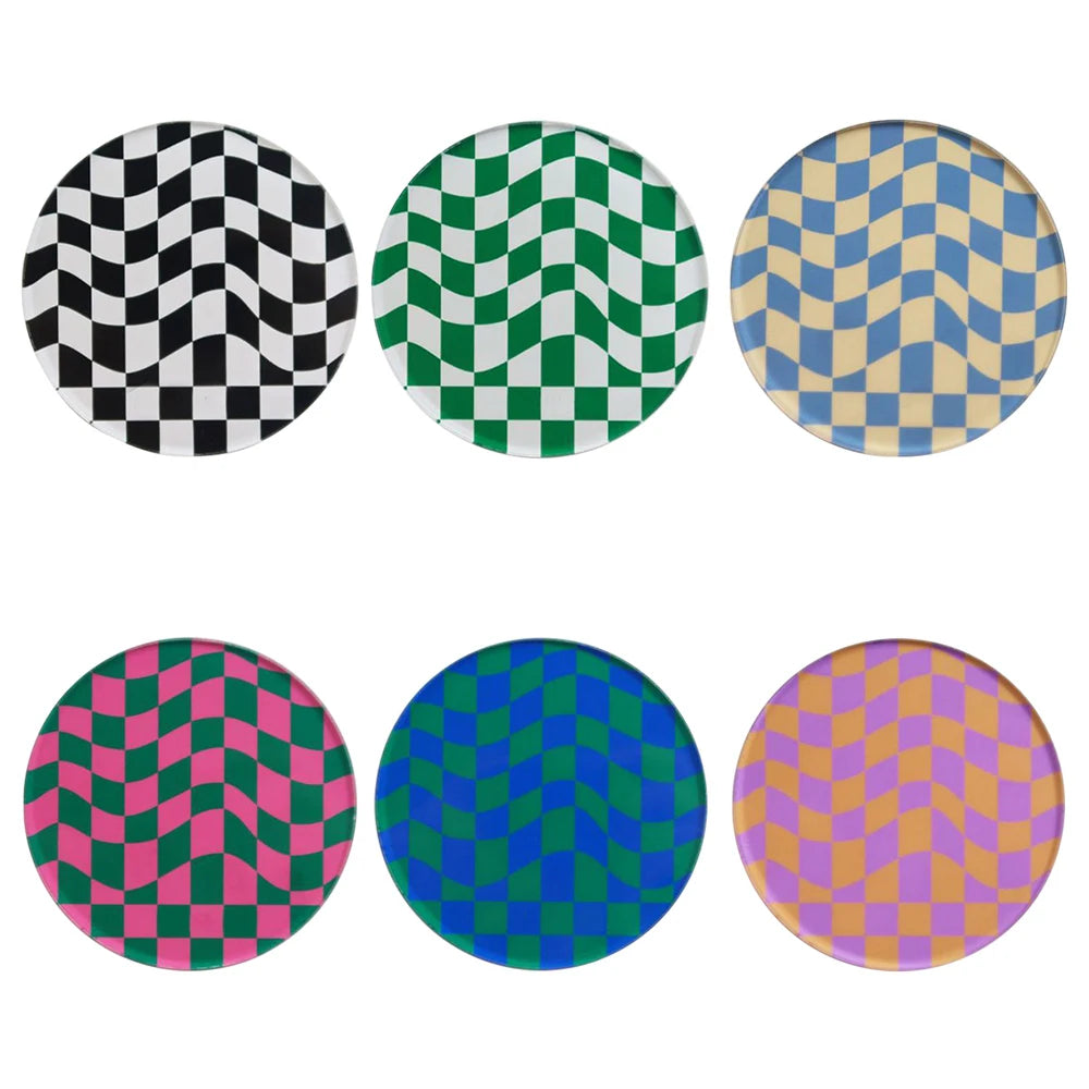 Acrylic Checkered Coaster