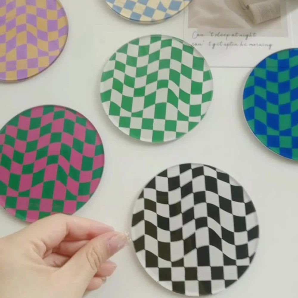 Acrylic Checkered Coaster