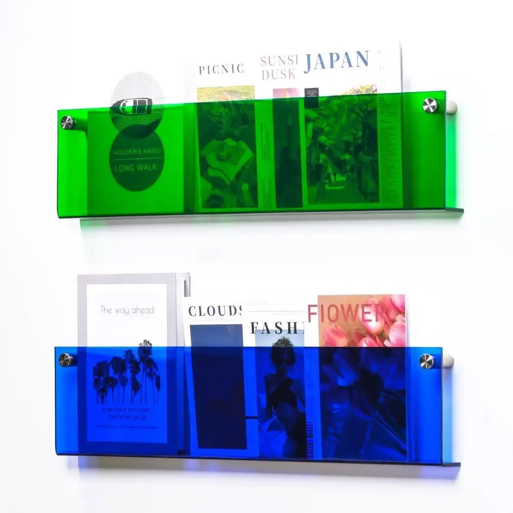 Acrylic Floating Magazine Rack