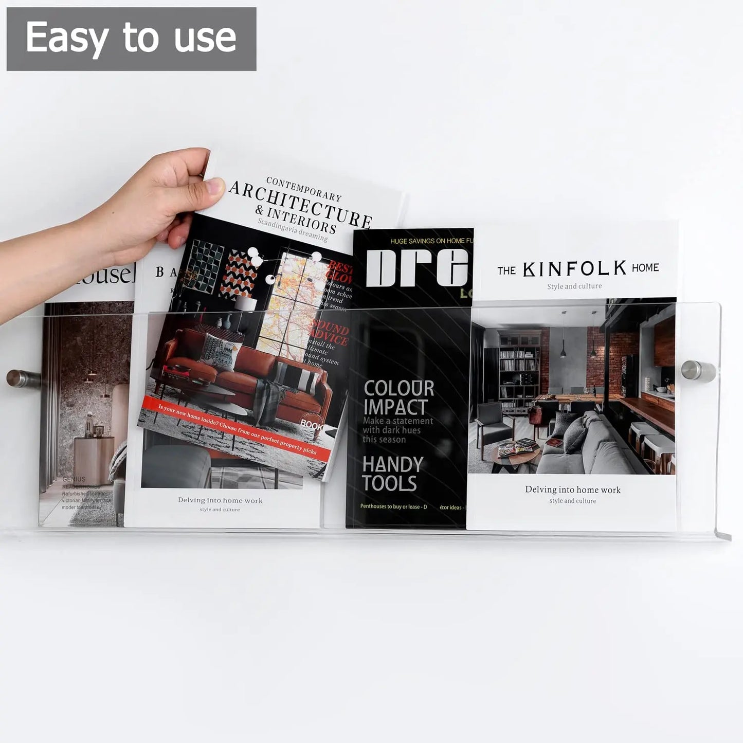 Acrylic Floating Magazine Rack