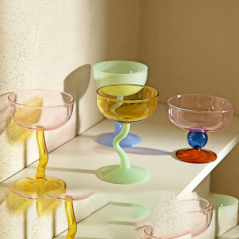 Color Block Dessert Goblets