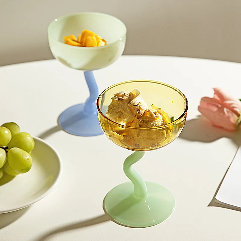 Color Block Dessert Goblets