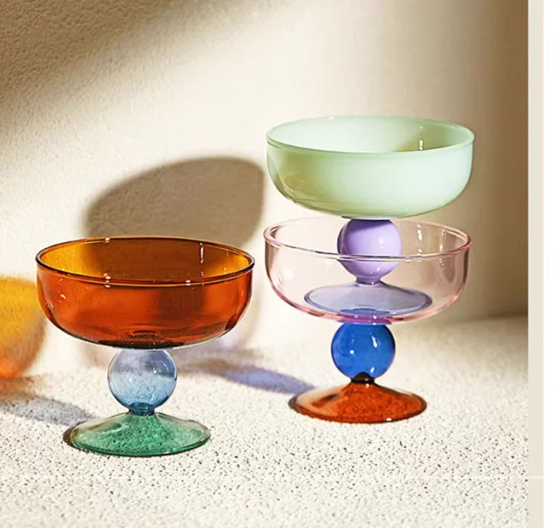 Color Block Dessert Goblets