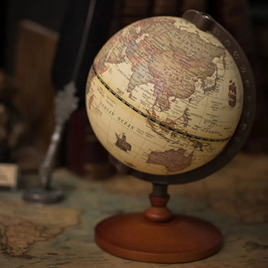 Mini Wooden Desk Table Globe