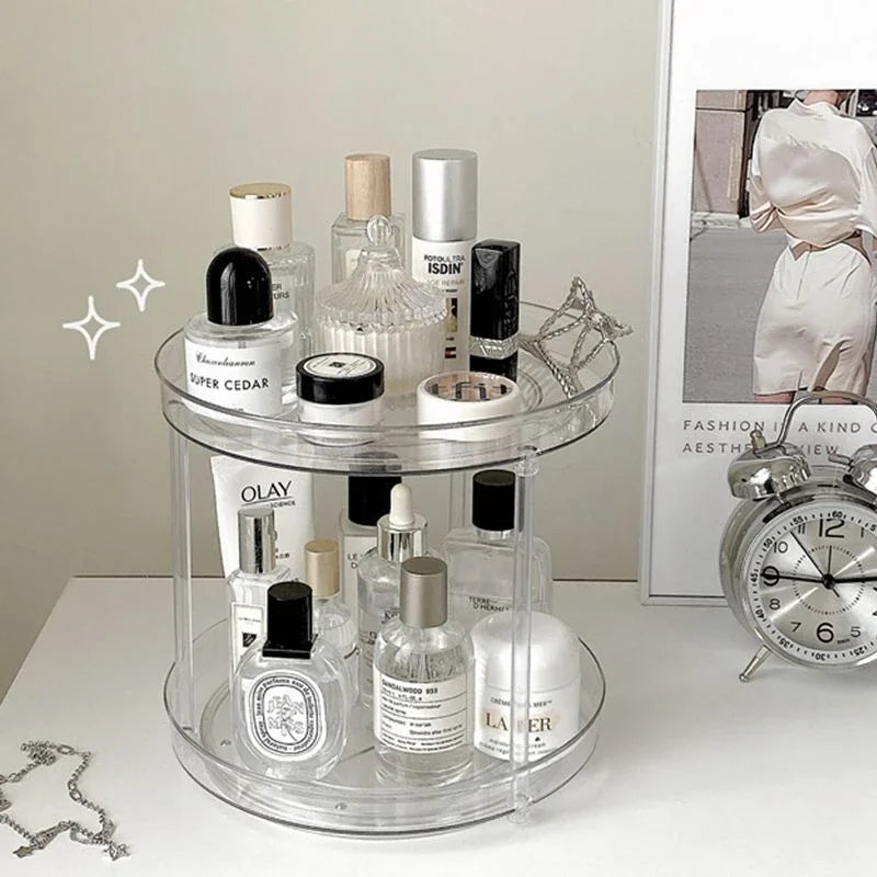 Rotating Cosmetics Shelf