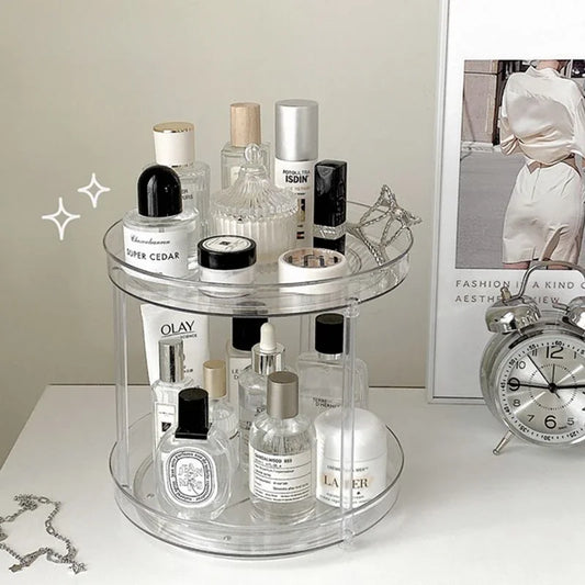 Rotating Cosmetics Shelf