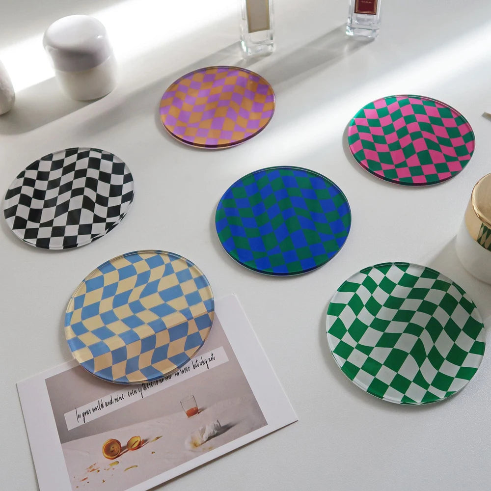 Acrylic Checkered Coaster