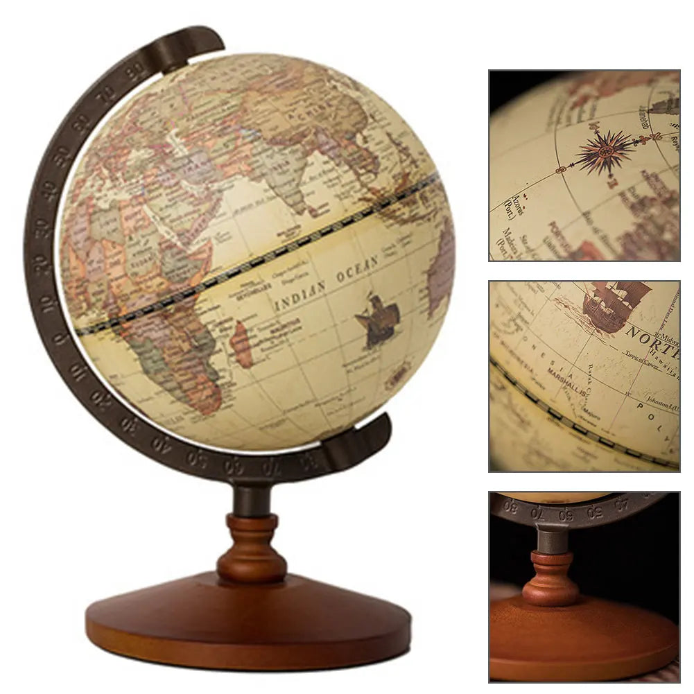 Mini Wooden Desk Table Globe